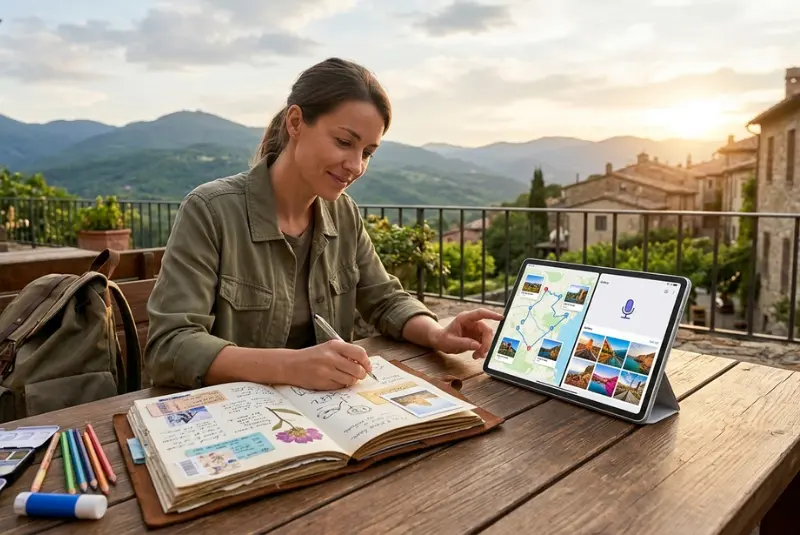 digital vs physical travel journal