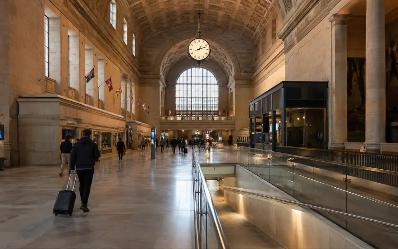 getting to the up express platform at union station