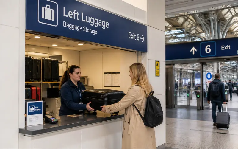 option the staffed leftluggage counter