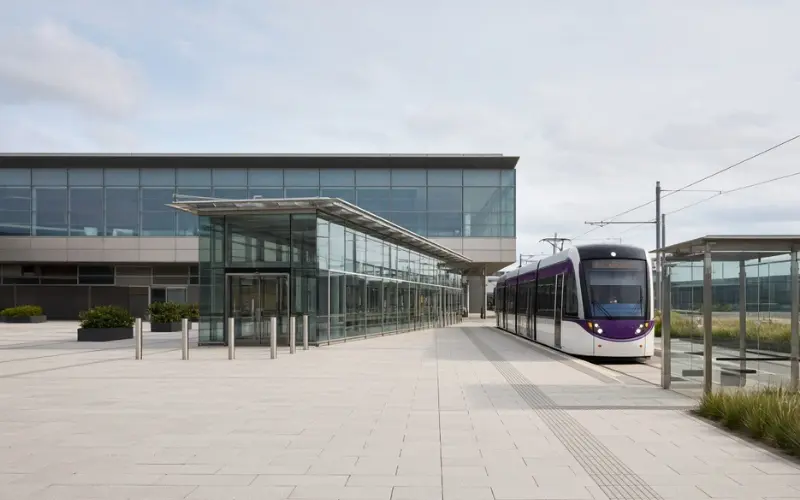 where to find the tram at the airport