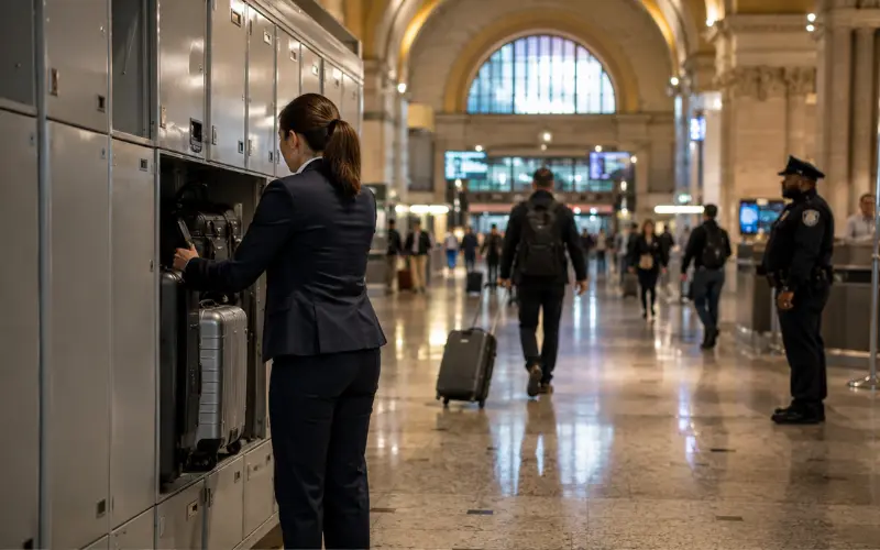 why union station doesn not have lockers anymore