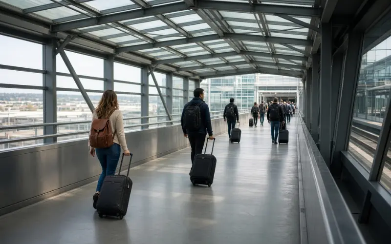 finding the station inside sea airport