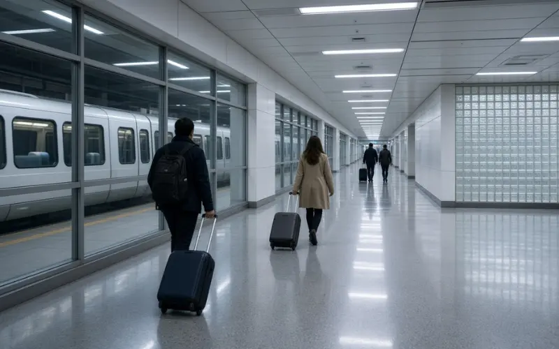which terminal you land in changes your walk
